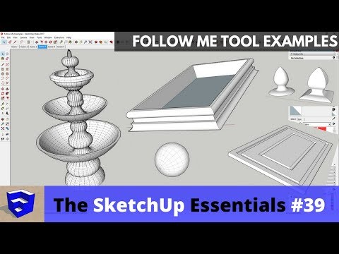 Follow Me Tool Examples In Sketchup The Sketchup Essentials 39 Youtube