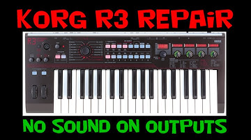 Korg R3 Synthesizer repair no sound on output jacks