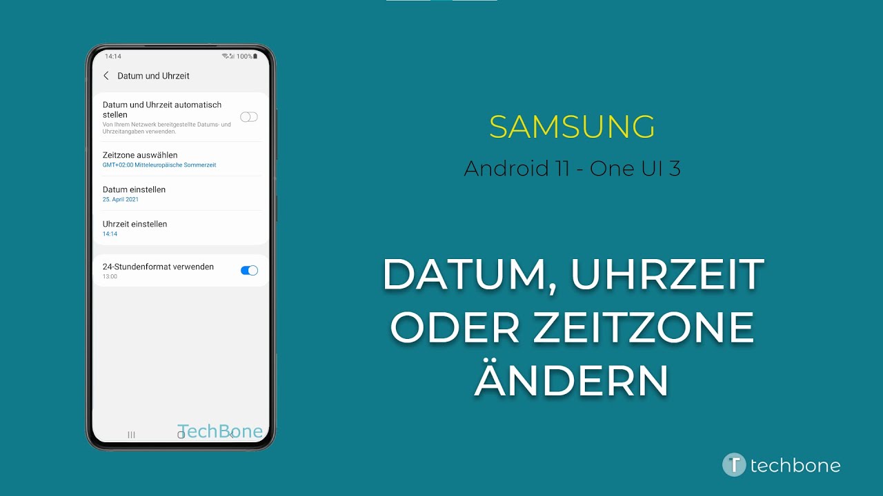Datum, Uhrzeit oder Zeitzone ändern Samsung [Android 11 One UI 3] YouTube