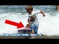 FIRST BOOGIE BOARD RIDE - OUTER BANKS! Vacation Day 5