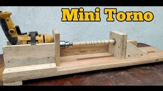 Como hacer torno para madera ( maqina simple) woodworking