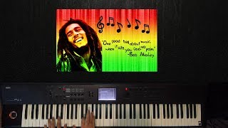 Video thumbnail of "Could you be loved bob marley piano teclado tutorial"