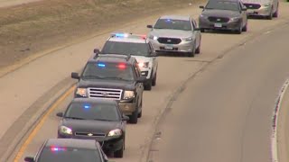 Police procession for fallen Illinois State Trooper Brooke Jones-Story
