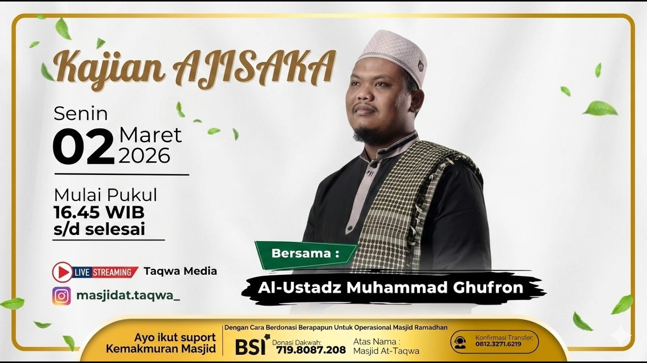 LIVE | AJISAKA (Ngaji Sakderenge Berbuka) | Tema Tarawih - Ustadz Muhammad Gufron