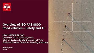 Professor Simon Burton, CfAA Chair of Systems Safety introduces ISO PAS 8800 for automated driving.
