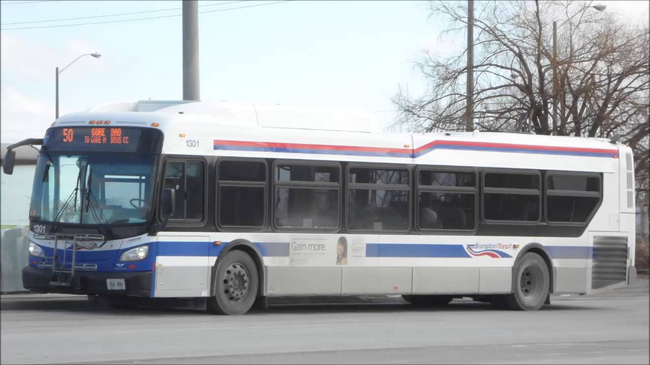 Brampton Transit New Flyer Xcelsior XD40 1301 (Audio Recording) - YouTube