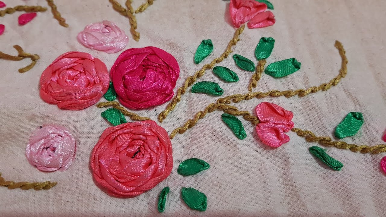 102+ Hand Ribbon Embroidery Patterns Free Download Image Ideas