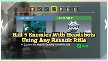 Call Of Duty Mobile Kill 5 Enemies With Headshots Using Any Assault Rifle Task Complete