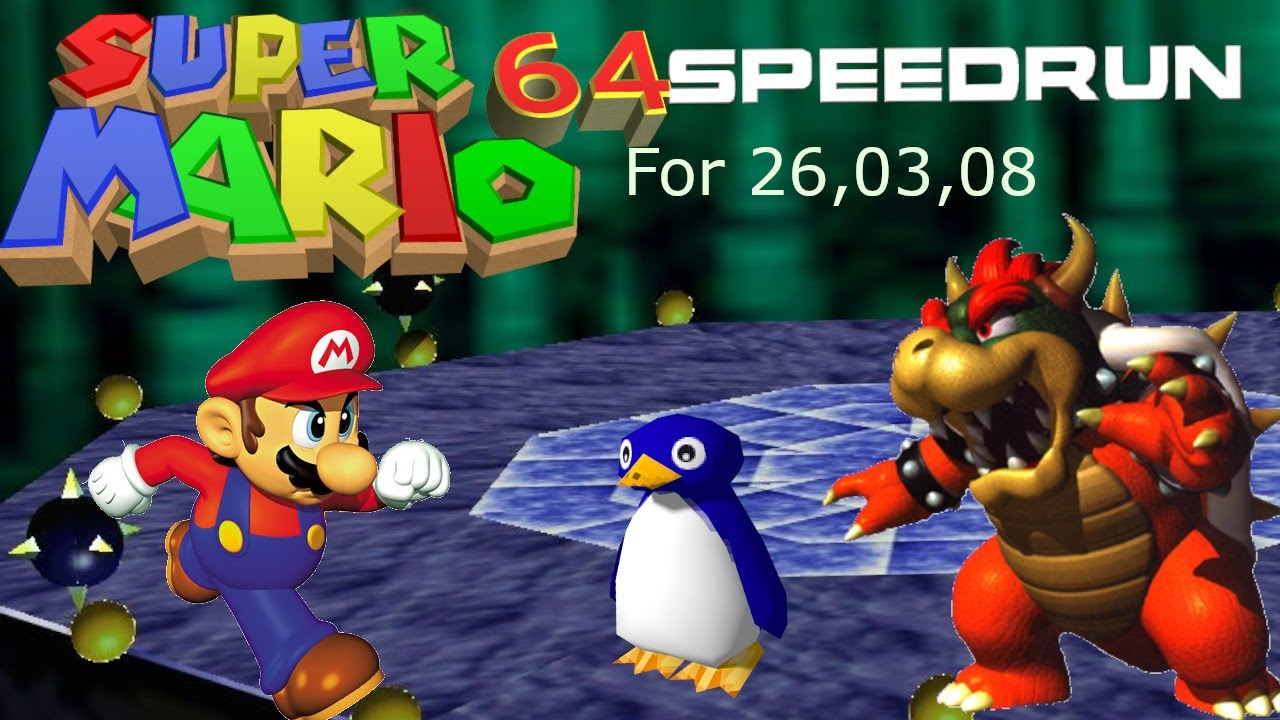 Super Mario 64 16 Star Speedrun For 26 3 08 YouTube