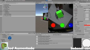 botones para cambiar color de un modelo 3D en realidad Aumentada UNITY