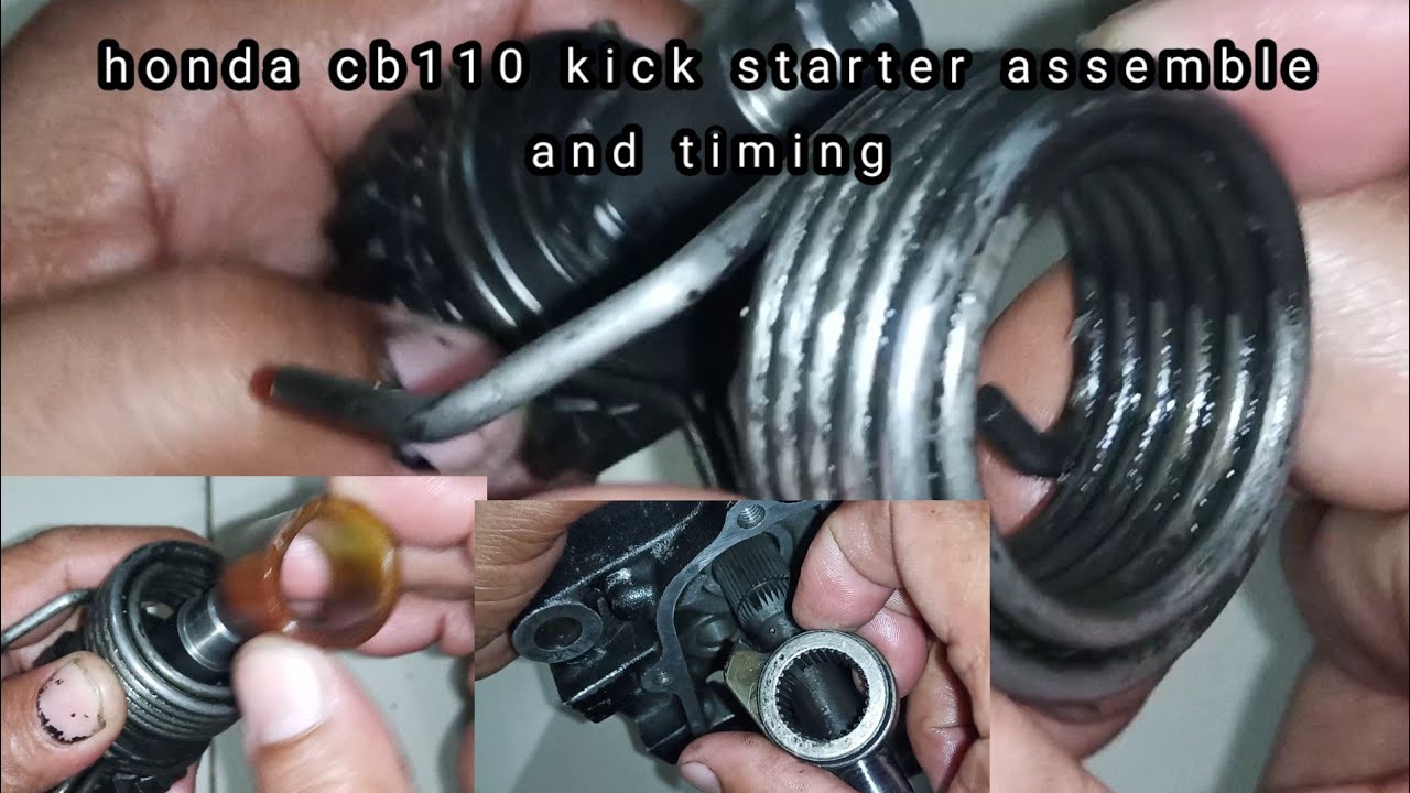 honda cb 110 kick starter assemble and timing install in crankcase