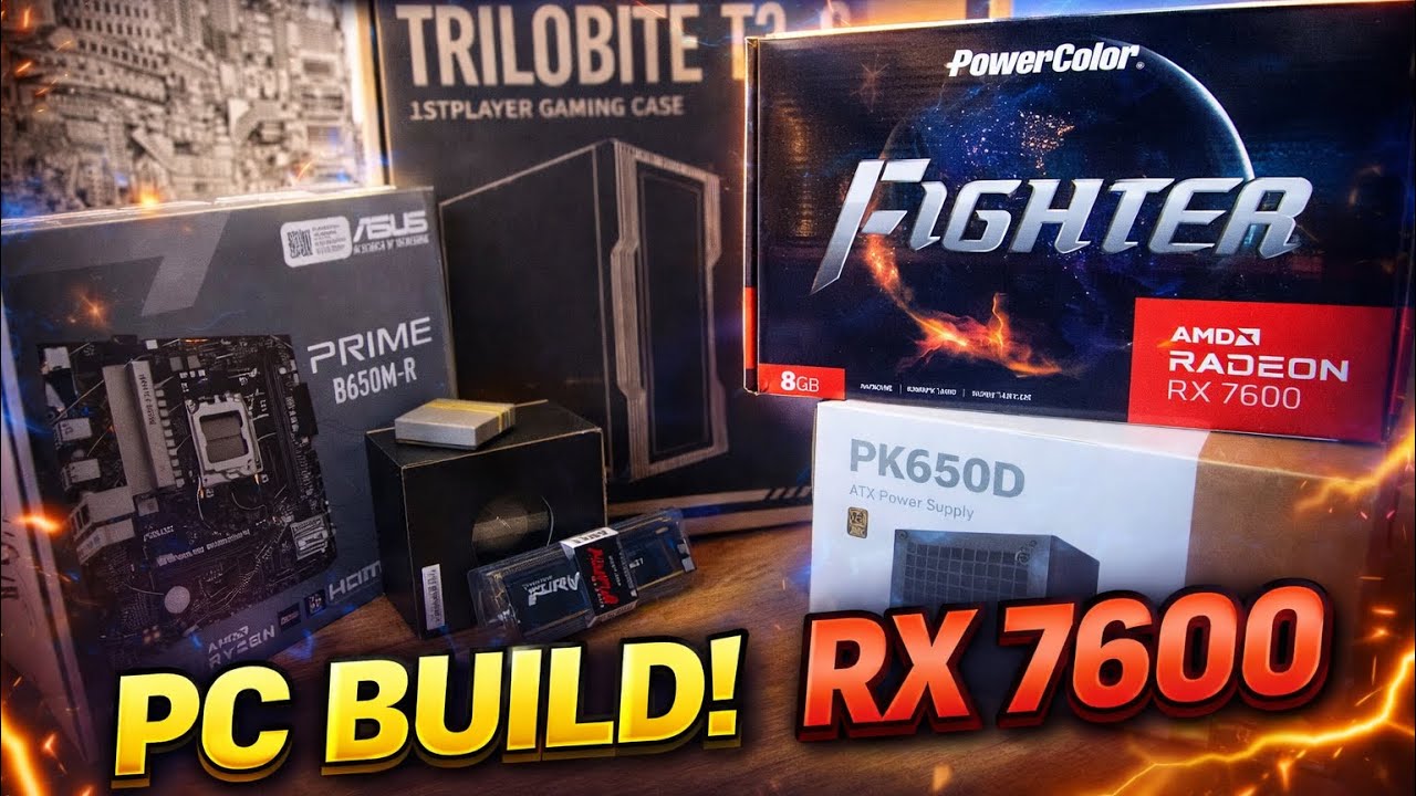 Building cheap PC with Amd Radeon RX7600 - YouTube
