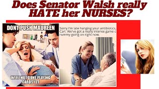 Nurse reacts to playing cards! Does Senator Walsh HATES nurses!?