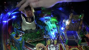 #146 Data East JURASSIC PARK Pinball Machine with neat LED Mod! TNT Amusements