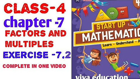 4th class chapter -7 factors and multiples exercise -7.2 start up mathematics viva education