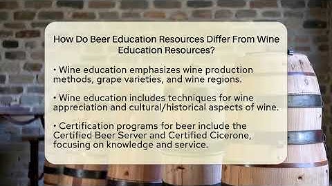 How Do Beer Education Resources Differ From Wine Education Resources? | The Pint Guy