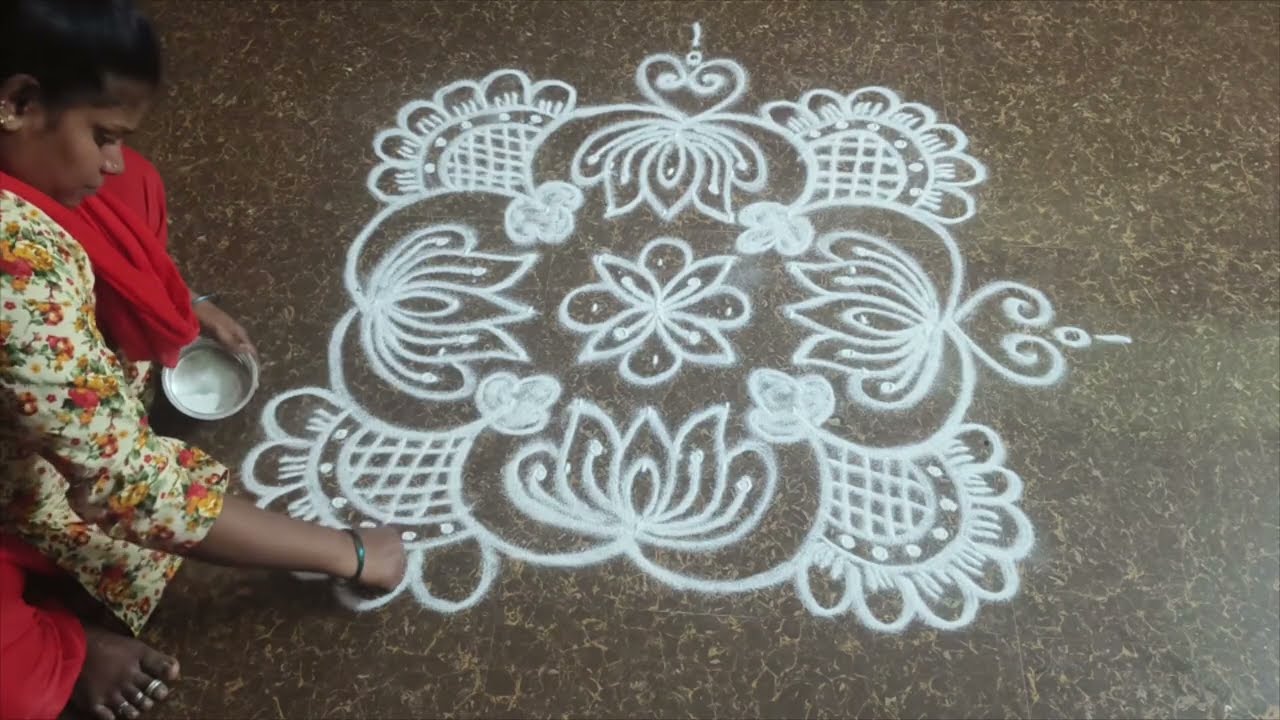 Daily new morning rangoli kolam 🌺 Easy simple rangoli 🌺 Traditional muggulu designs 🌺 Latest kolam 🌺