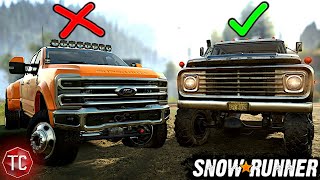 SnowRunner: This F450 is WORSE than a Vanilla Truck!? Well, Kind of...