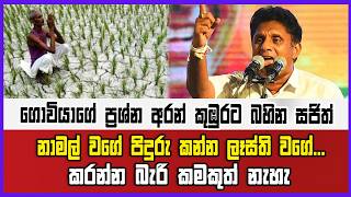 ගොවියාගේ ප්‍රශ්න අරන් කුඹුරට බහින සජිත් නාමල් වගේ පිදුරු කන්න ලෑස්ති වගේ... කරන්න බැරි කමකුත් නැහැ