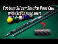 Making A Silver Smoke Custom Pool Cue With Carbon Fiber Shaft (4k)
