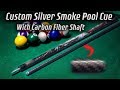 Making A Silver Smoke Custom Pool Cue With Carbon Fiber Shaft 4k Making A Silver Smoke Custom Pool Cue With Carbon Fiber Shaft 4k