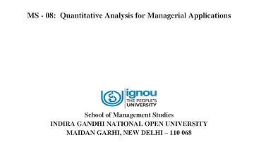 Ignou Ms-08 assignment answers 2020 / Quantitative analysis for managerial applications