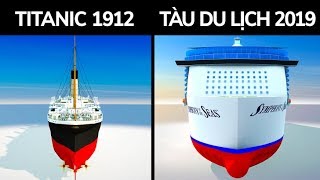 So sánh Titanic Vs. Tàu du lịch hiện đại screenshot 2