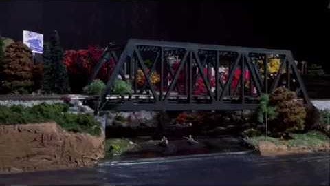 AJS Railway N Scale - Busy Day at the Alum Creek Truss Bridge