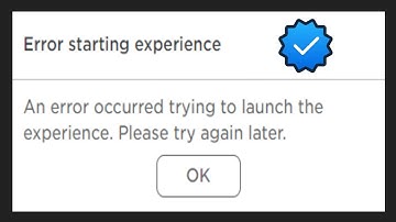 Roblox Error starting experience || An error occurred trying to launch the experience