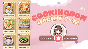 Cookingdom Recipe level 7 - 12 Solution & Walkthrough | Junnie Gaming