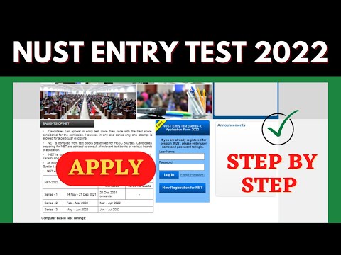 How To Apply in NUST Entry Test 2022 NET Series 1 NUST University Islamabad Admissions Scholarships