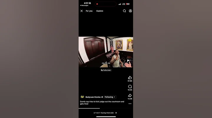 Dumb cop tries to kick judge out of courtroom and gets fired!