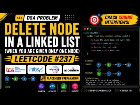 Delete Node in Linked list  | Leetcode #237 |  DSA