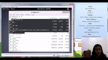 Video Tutorial Pembelajaran Linux Debian (dasar) " Perintah Berhubungan dengan Informasi System"