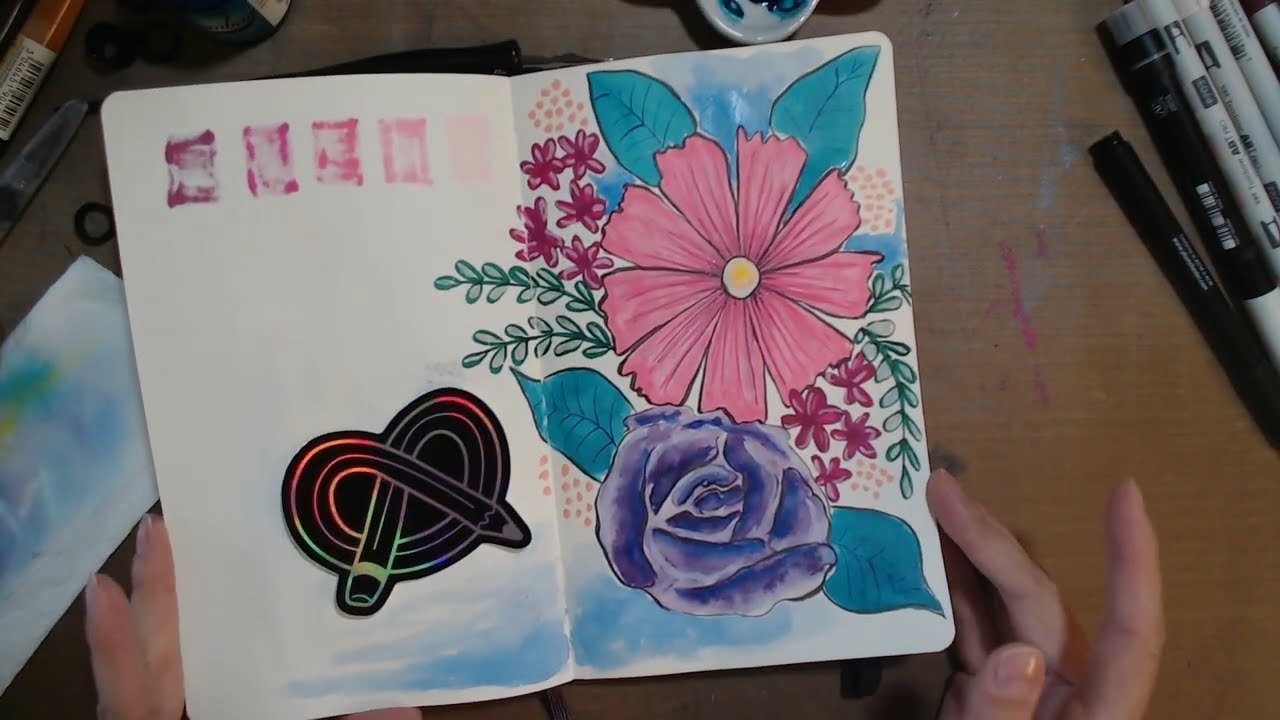 ARTSNACK MIDNIGHT COLLECTION UNBOXING | Swatching new art supplies and planning for Inktober