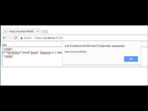 jQuery Paste Event on HTML Elements - YouTube
