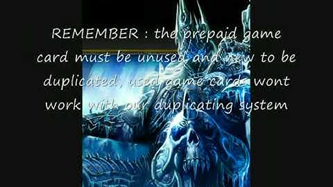 US new WOW game card generator