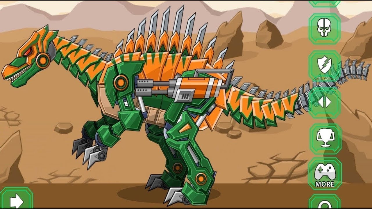 Spinosaurus Dinosaur Robot - Rex Transformers Dinosaur Game (Dino Robot  Puzzle) - YouTube