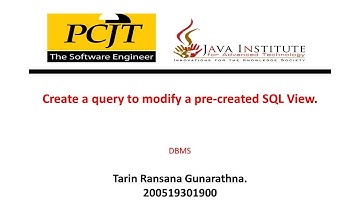 Create a query to modify a pre-created SQL View.