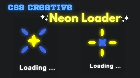 CSS Creative Neon Loader Animation using HTML & CSS | CSS Loading Animation Tutorials