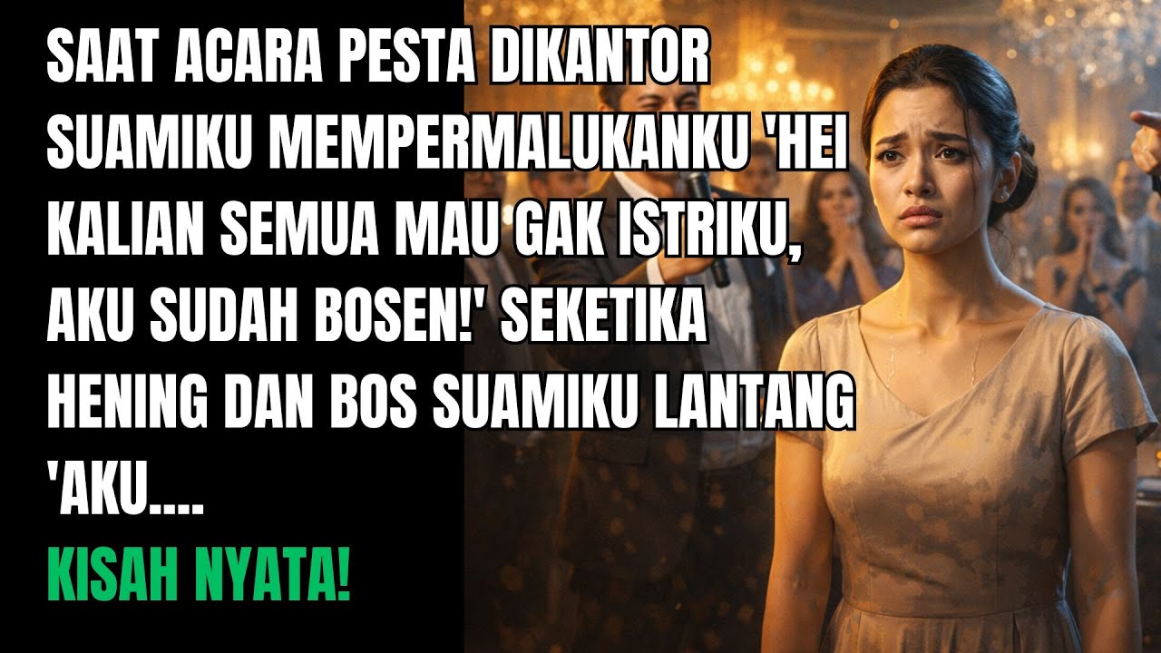 'HEI KALIAN SEMUA MAU GAK ISTRIKU, AKU SUDAH BOSEN!SEKETIKA HENING DAN BOS SUAMIKU LANTANG 'AKU...