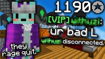 toxic player rage quits... (solo bedwars)