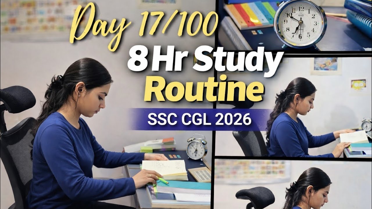 Day 17/100 | Maths 😭🤡 | 8 Hours Study Routine | SSC CGL 2026 ...