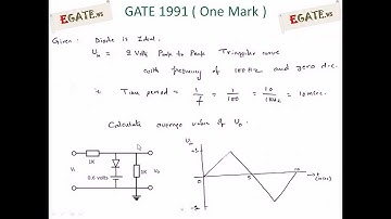 Solution to GATE 1991 Electronic Devices (One Mark) - Diode Clipper