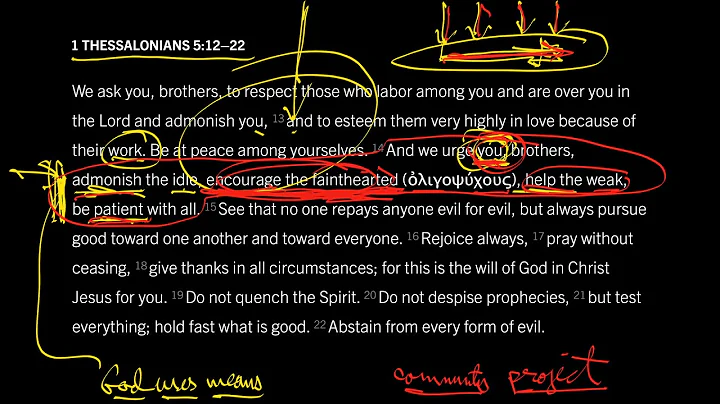 God Makes People the Means of Persevering Faith: 1 Thessalonians 5:12–22, Part 5
