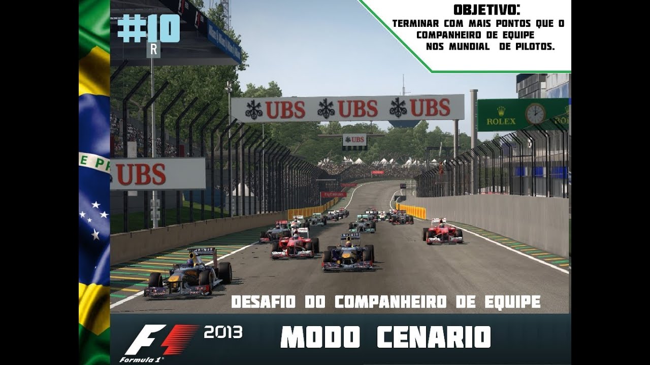 F1 2013 Classic Edition Gameplay - Modo Cenario #10 - Termine a frente ...