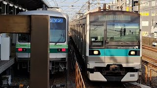 【60S　JR車代走】JR東日本常磐緩行線E233系マト13編成各駅停車代々木上原行き綾瀬駅到着(2023/4/28)