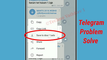 How To Fix Save To Downloads not working problem solve in Telegram