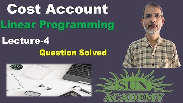 Cost accounting-Linear Programming