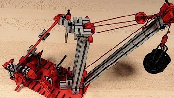 1970s Fischertechnik | Another Retro-Style Model Crane | High Speed Build & Workflow